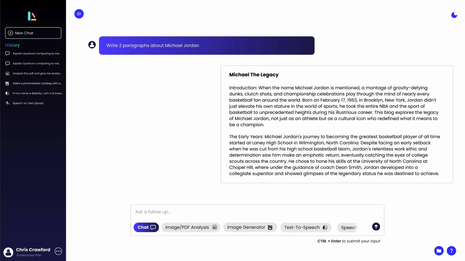 screenshot of Babbily