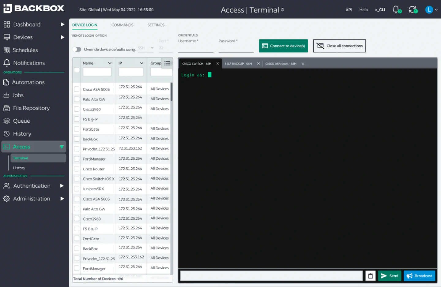 screenshot of BackBox