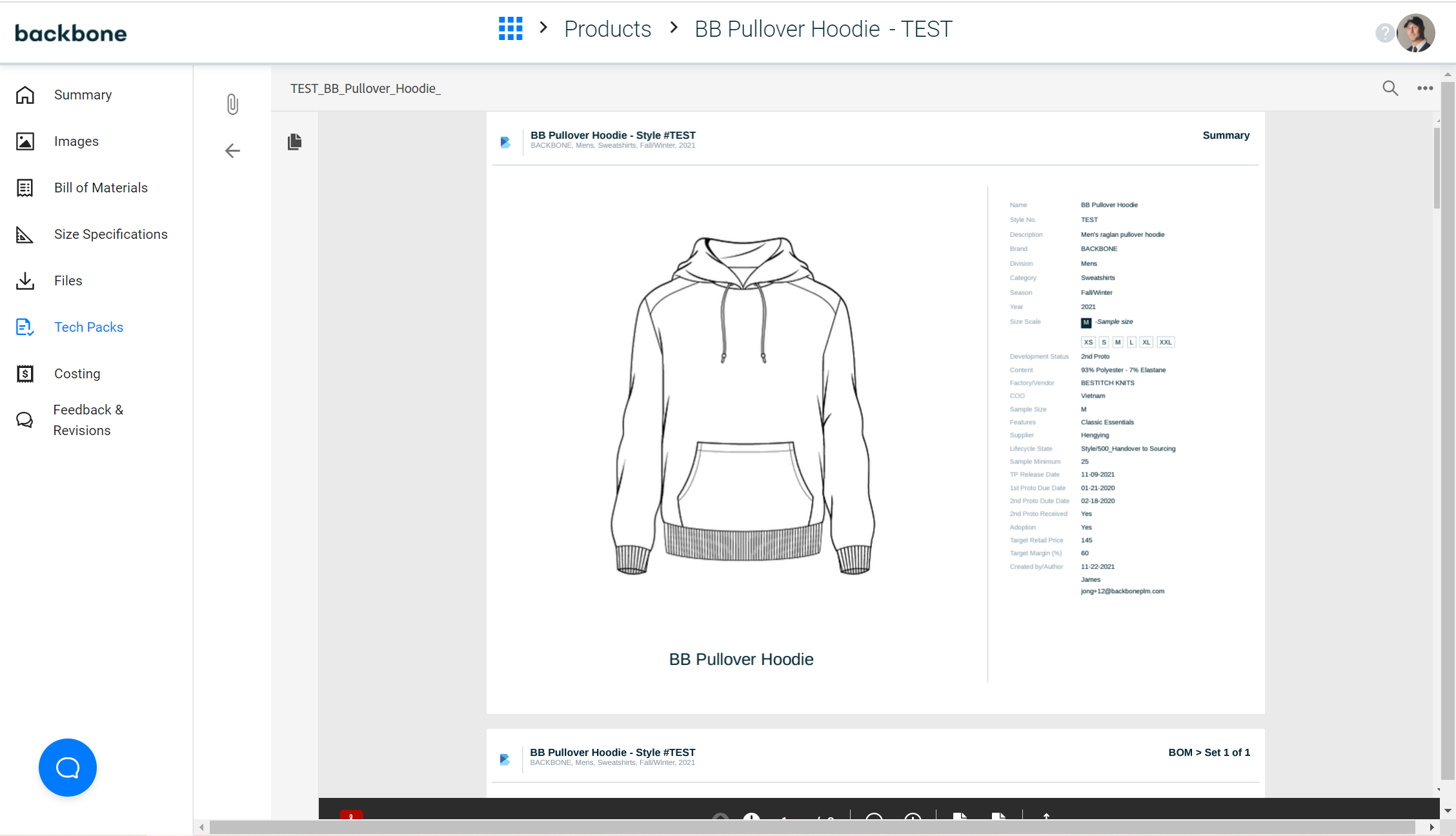 screenshot of Backbone