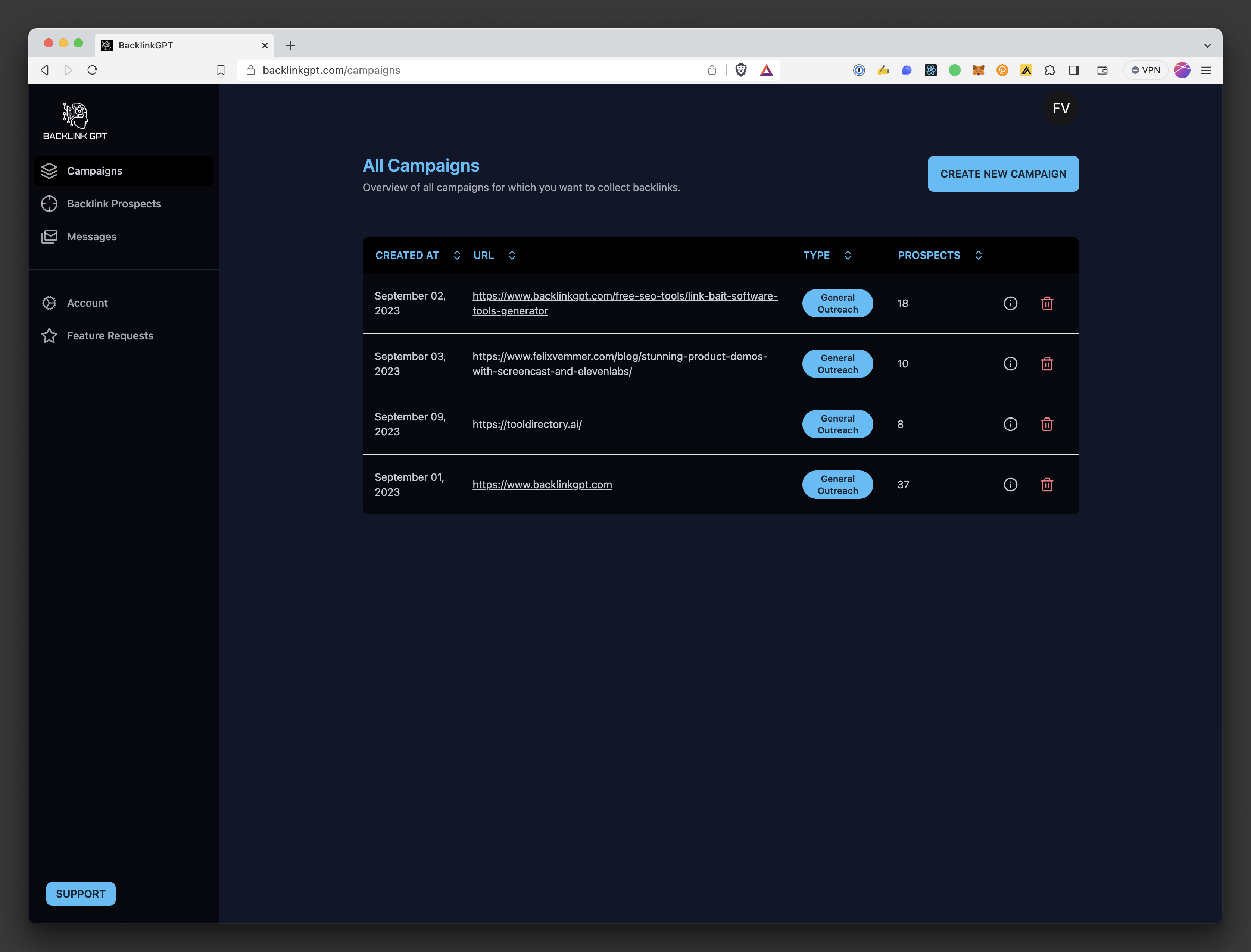 screenshot of BacklinkGPT.com