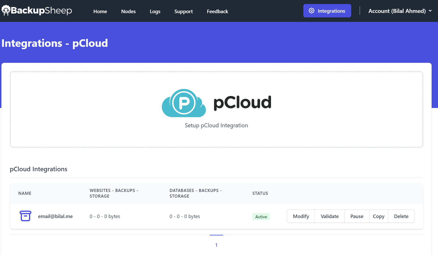 screenshot of BackupSheep