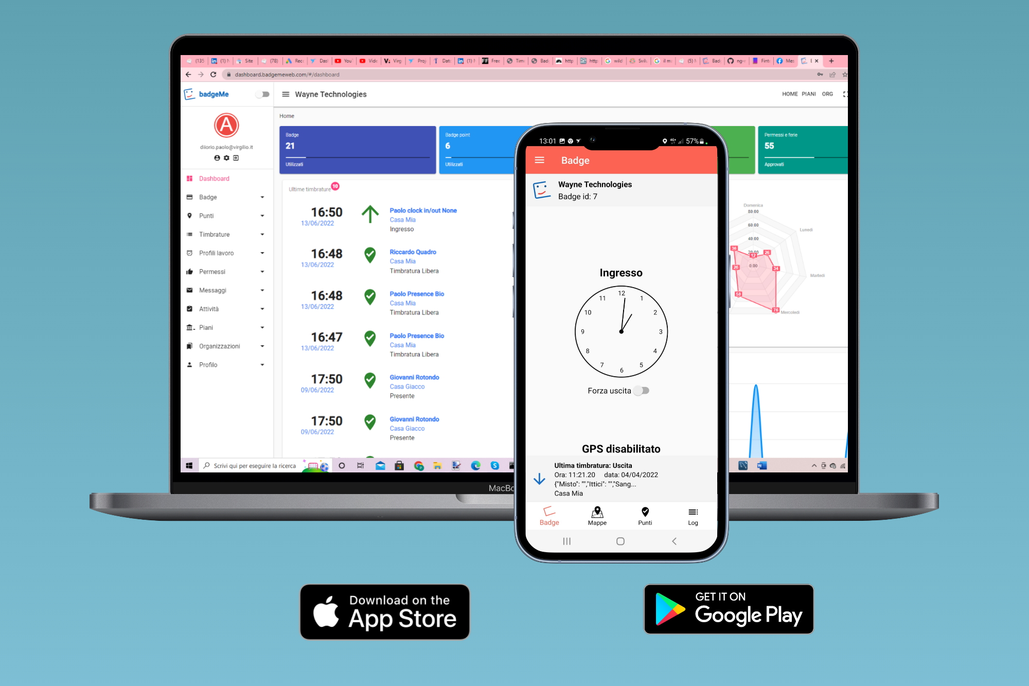 screenshot of BadgeMe