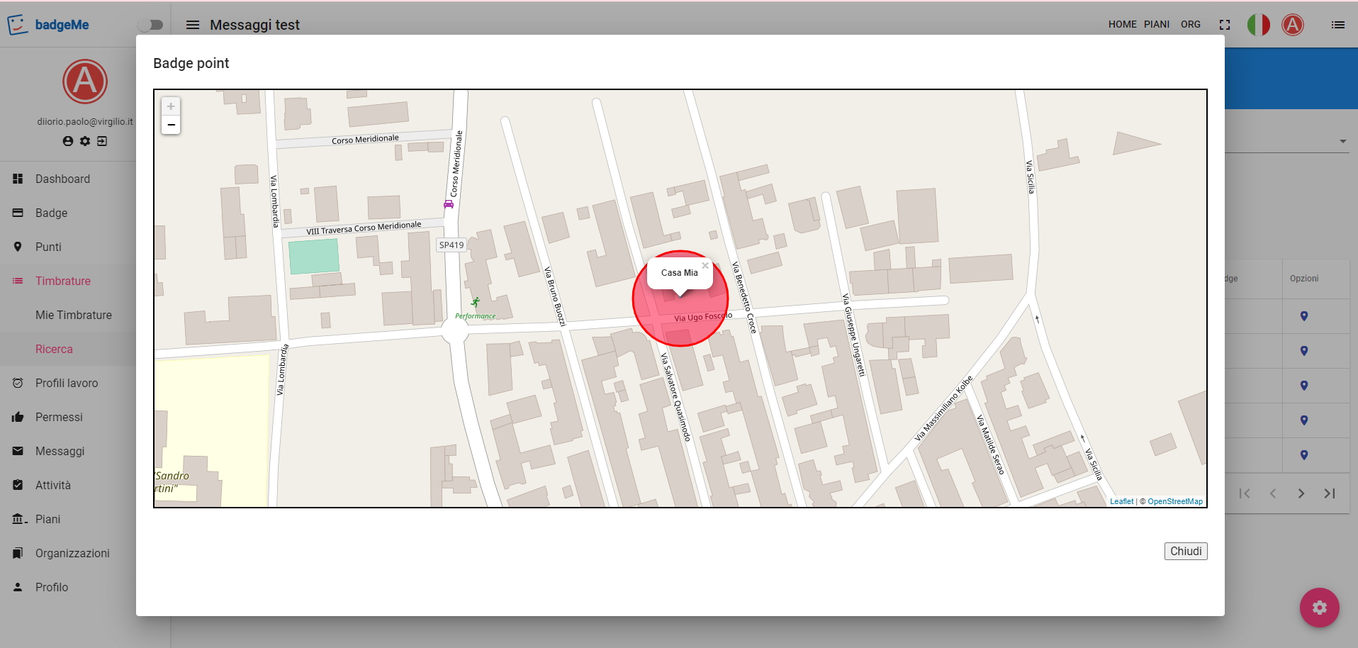 screenshot of BadgeMe