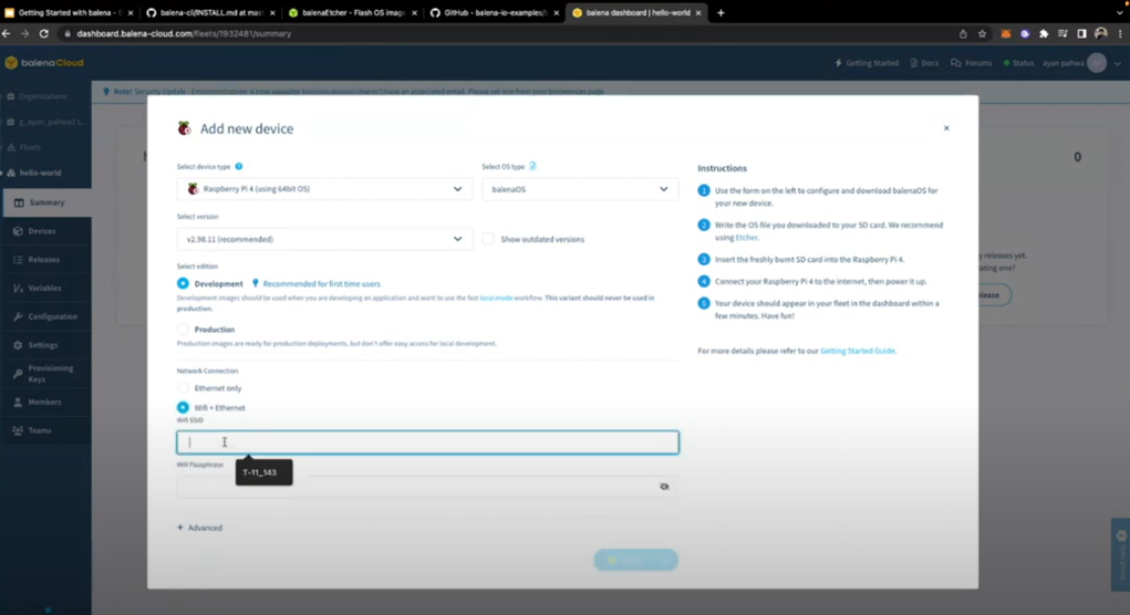 screenshot of Balena