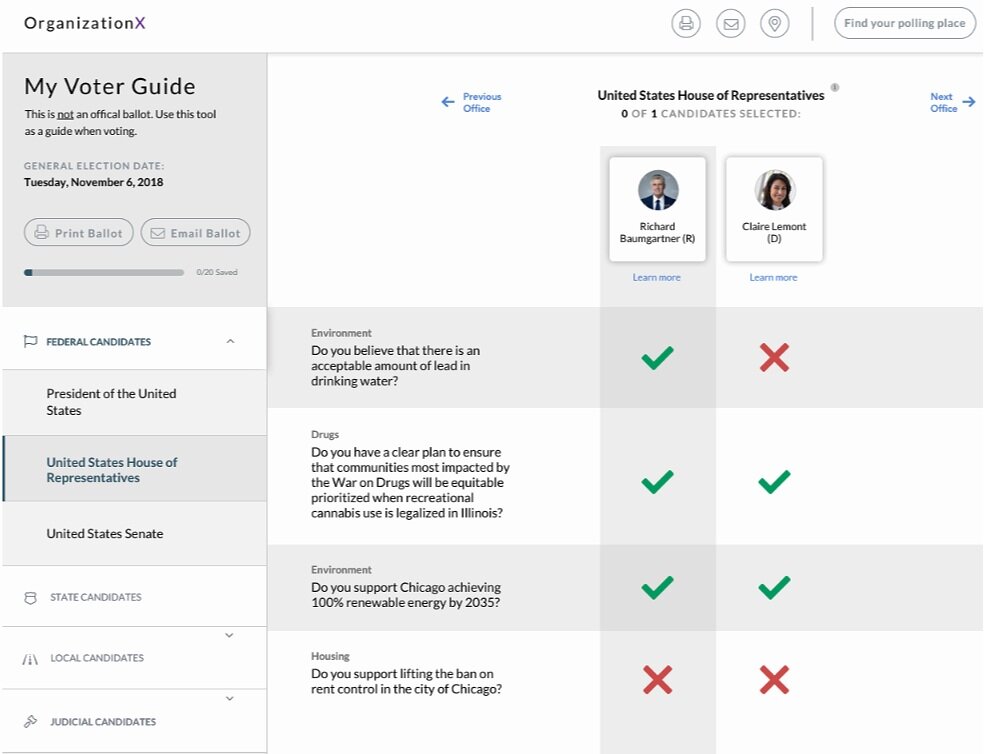 screenshot of BallotReady