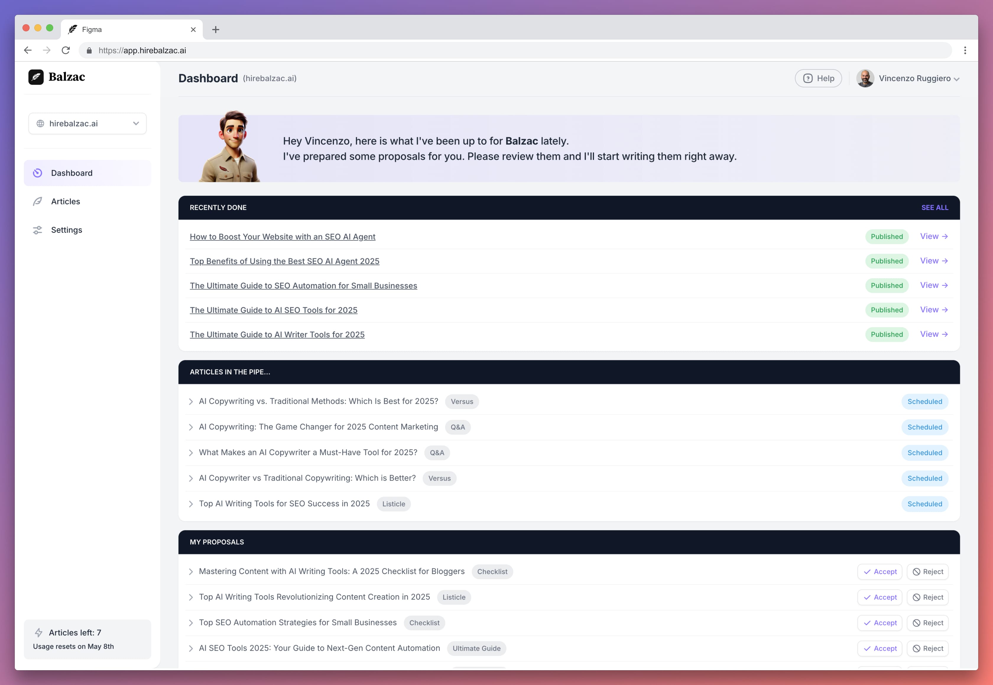 screenshot of Balzac