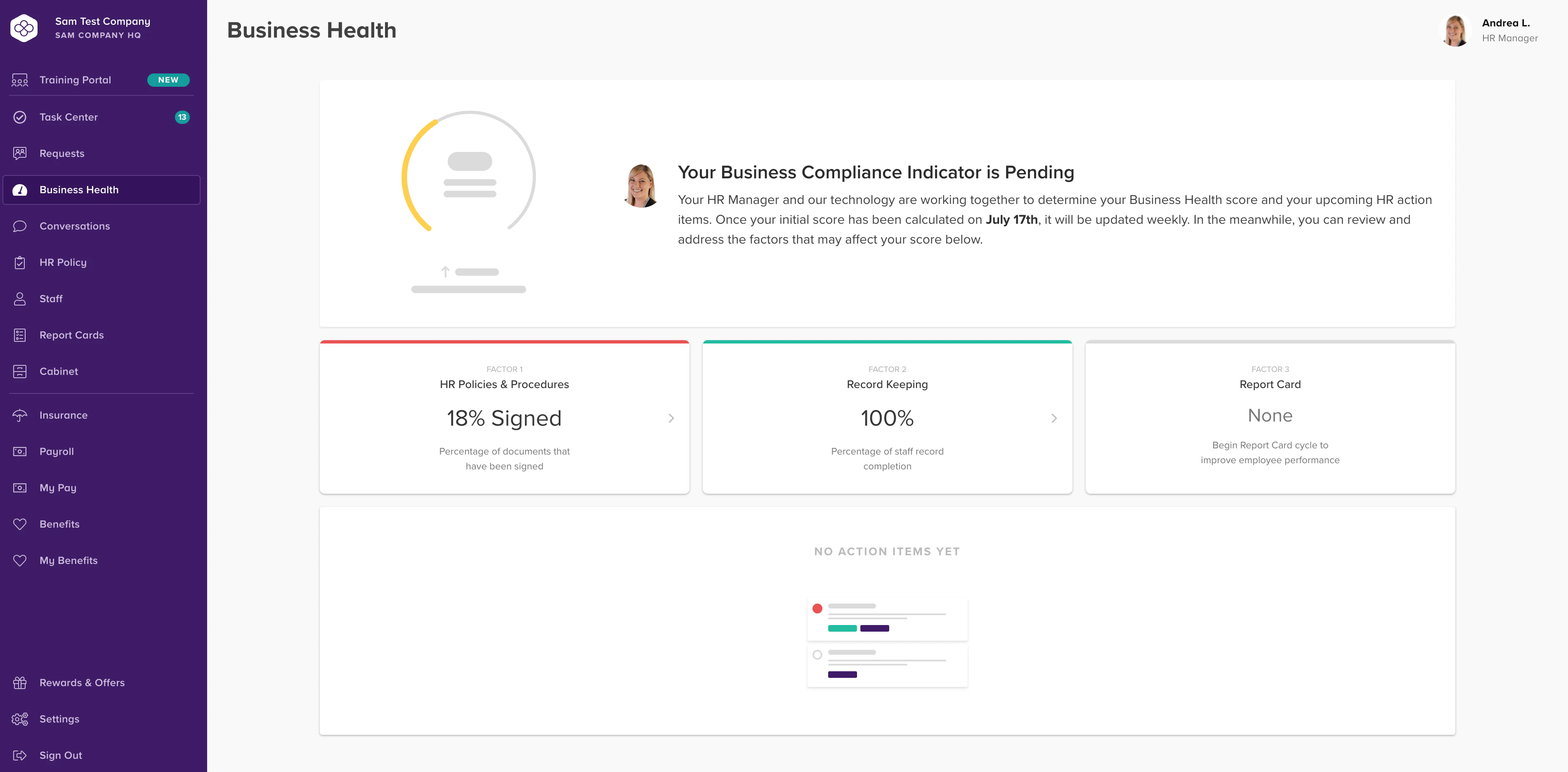 screenshot of Bambee