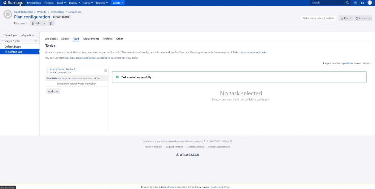 screenshot of Bamboo