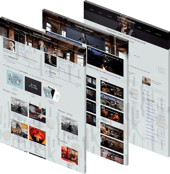 screenshot of Bandzoogle