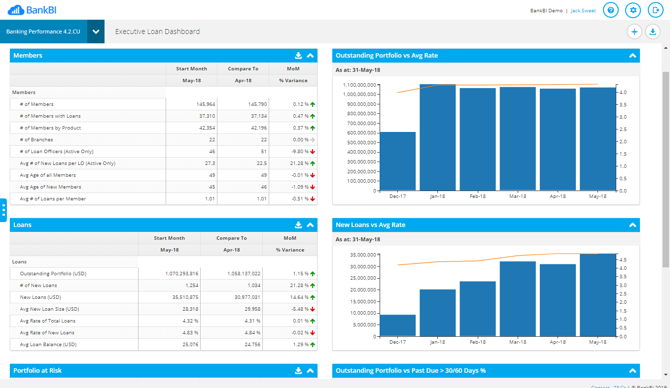 screenshot of BankBI