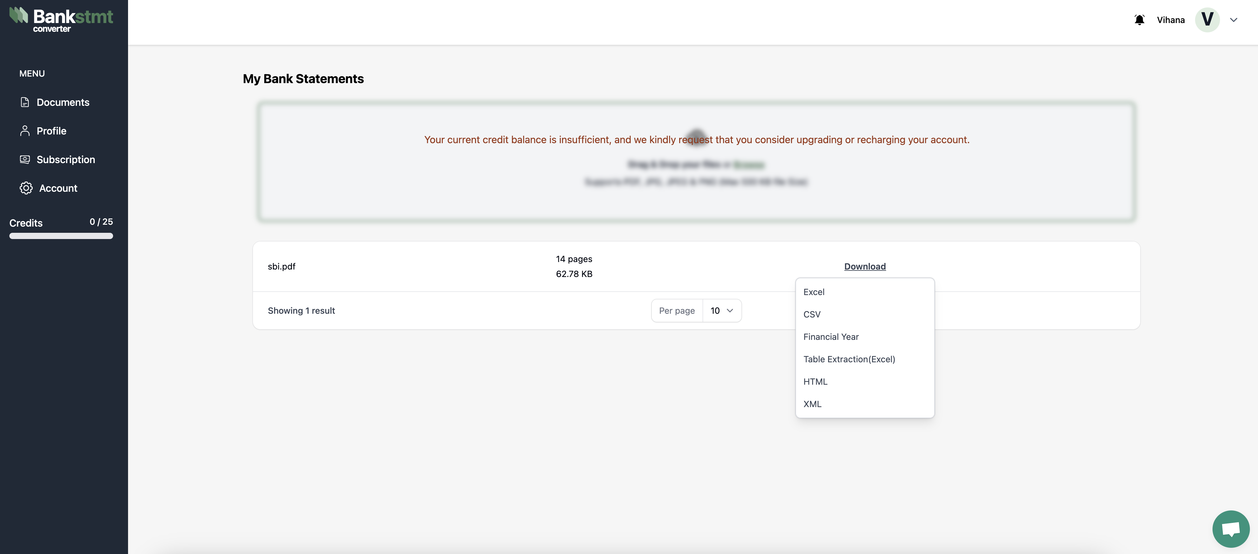 screenshot of BankStmtConverter