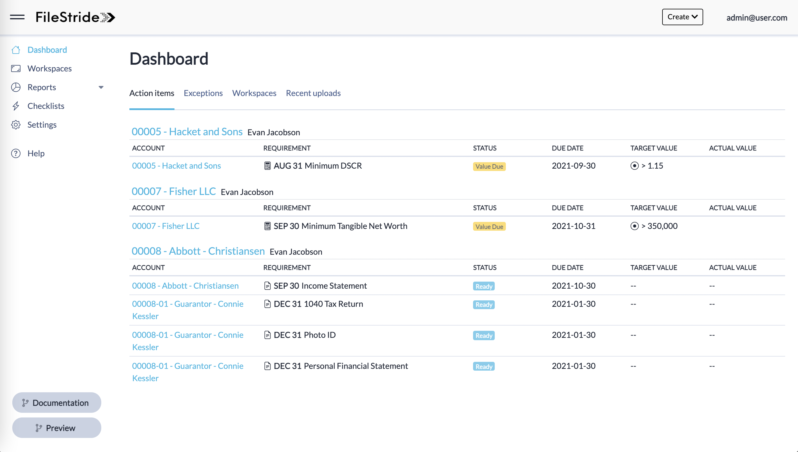 screenshot of BankStride