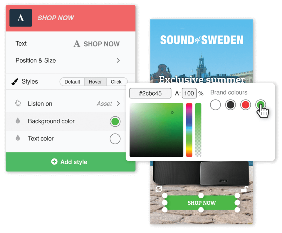 screenshot of BannerFlow