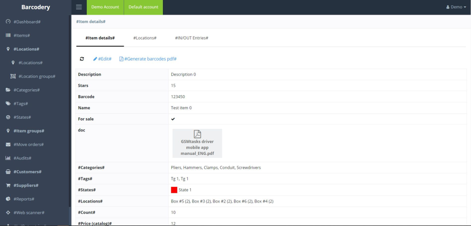 screenshot of Barcodery