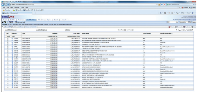 screenshot of BarraOne