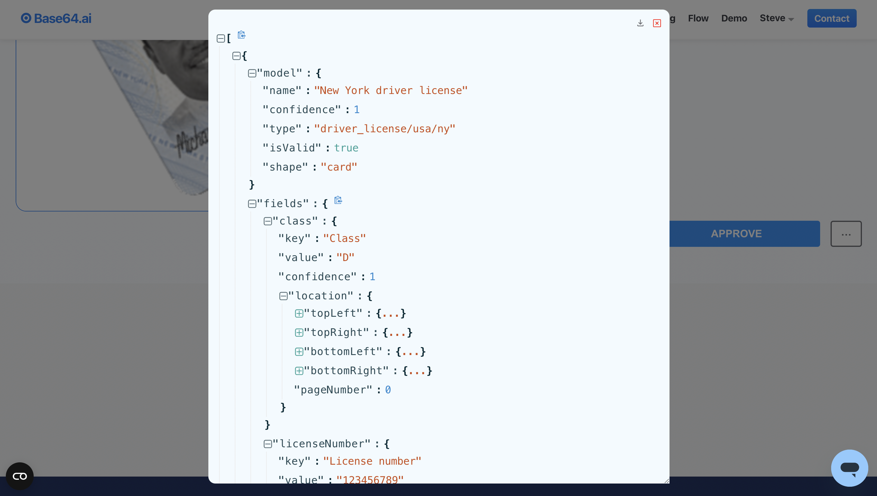 screenshot of Base64.ai