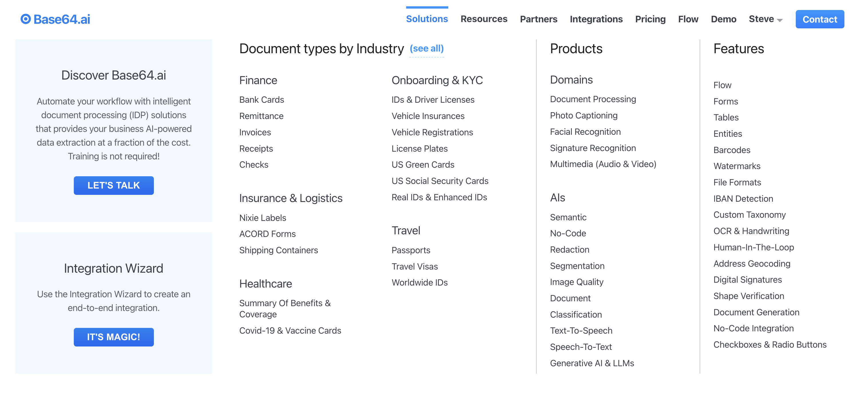 screenshot of Base64.ai