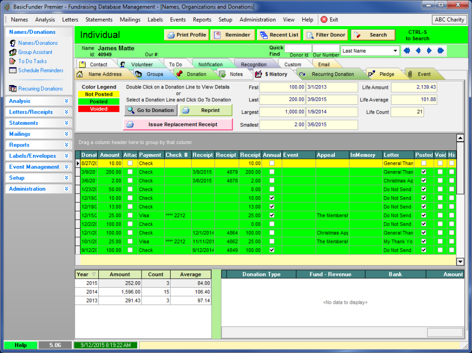 screenshot of BasicFunder