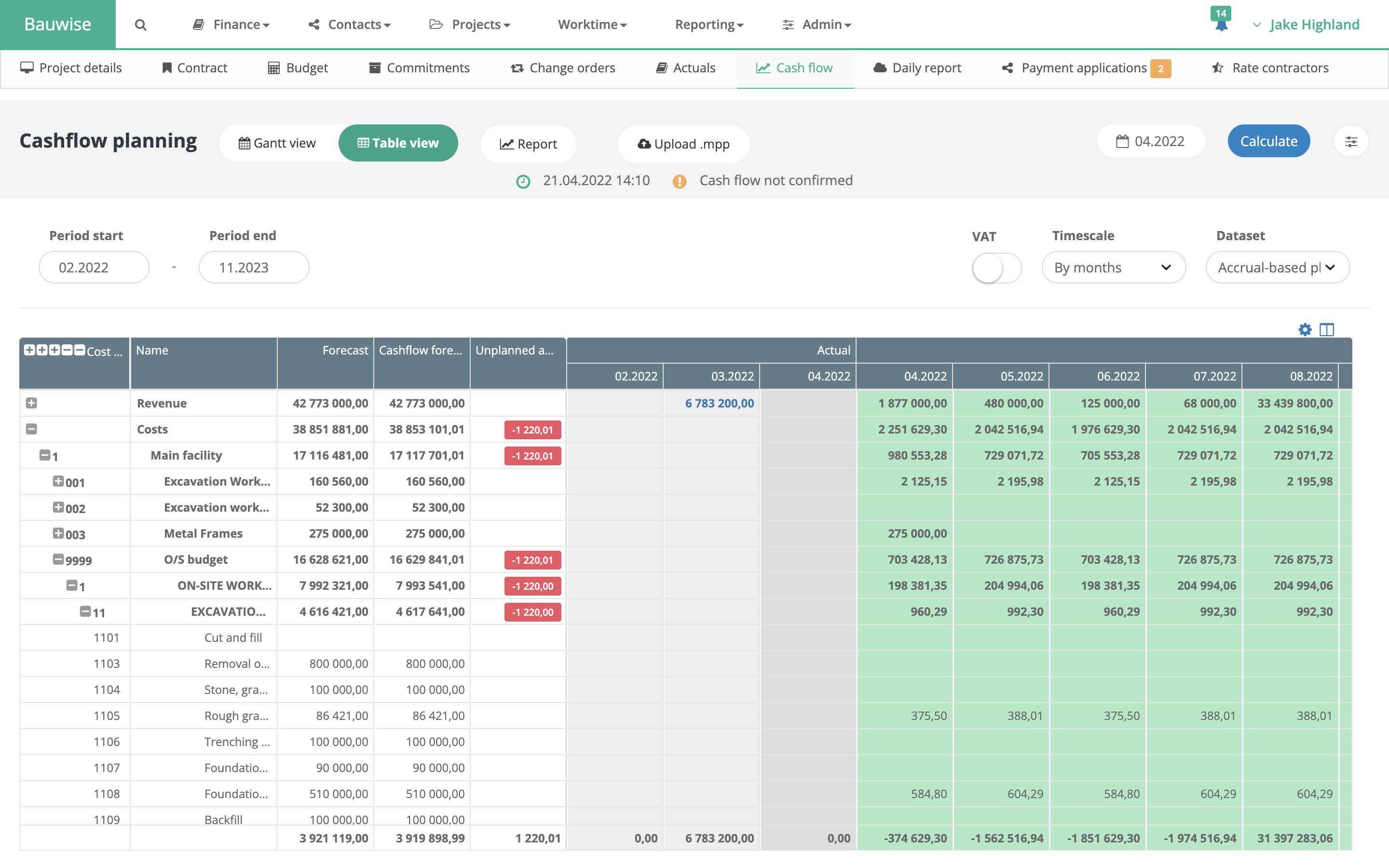 screenshot of Bauwise