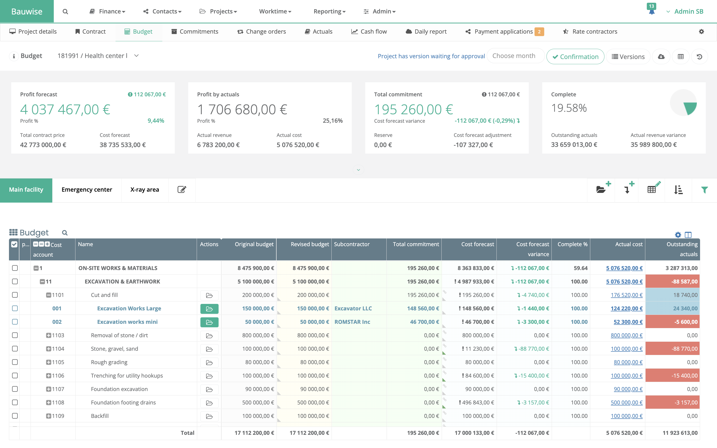 screenshot of Bauwise