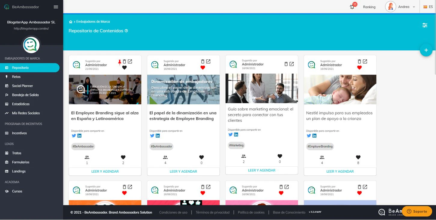 screenshot of BeAmbassador