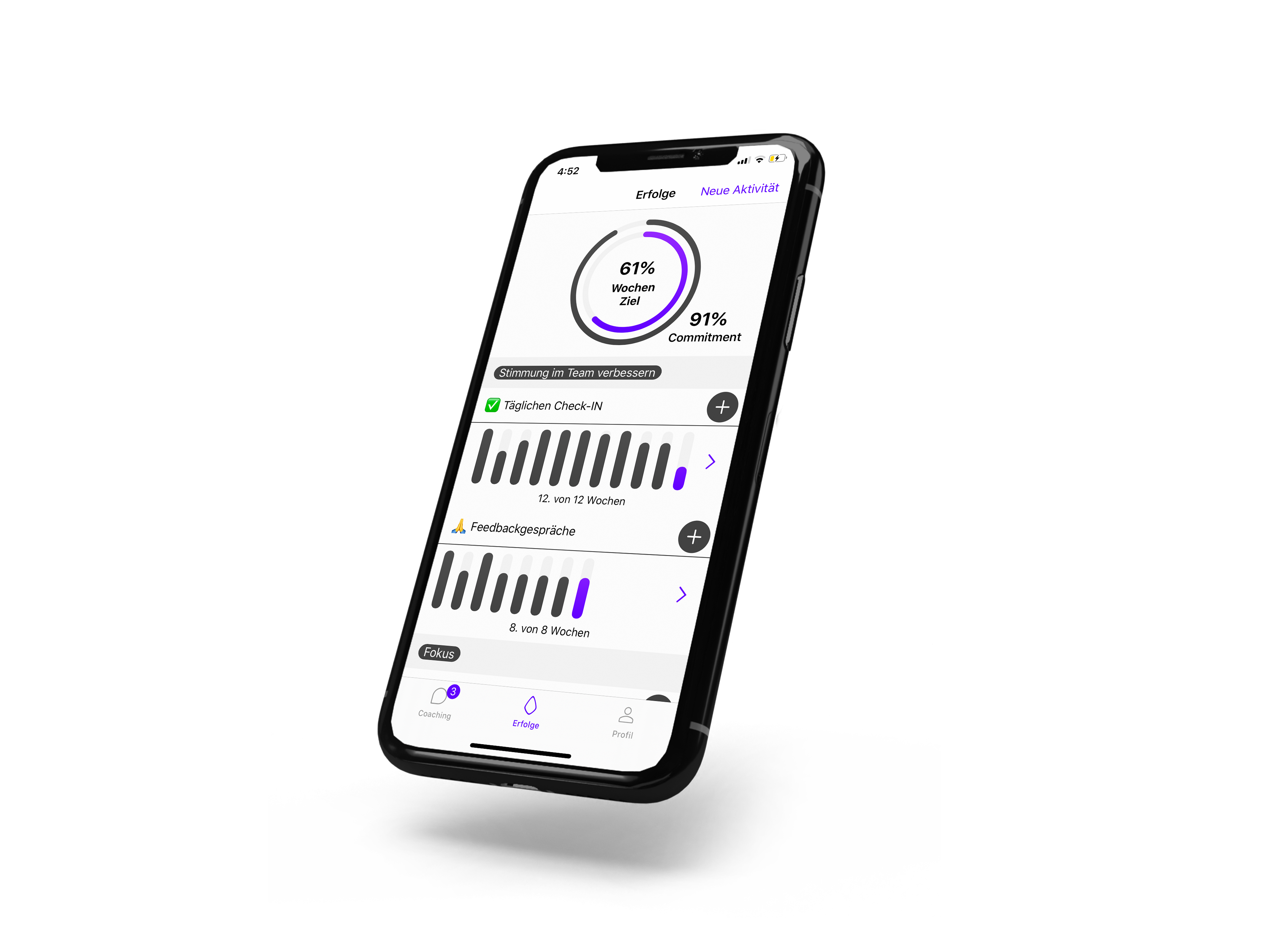 screenshot of BeCoach