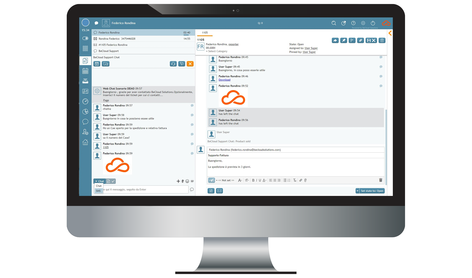 screenshot of BeInContact