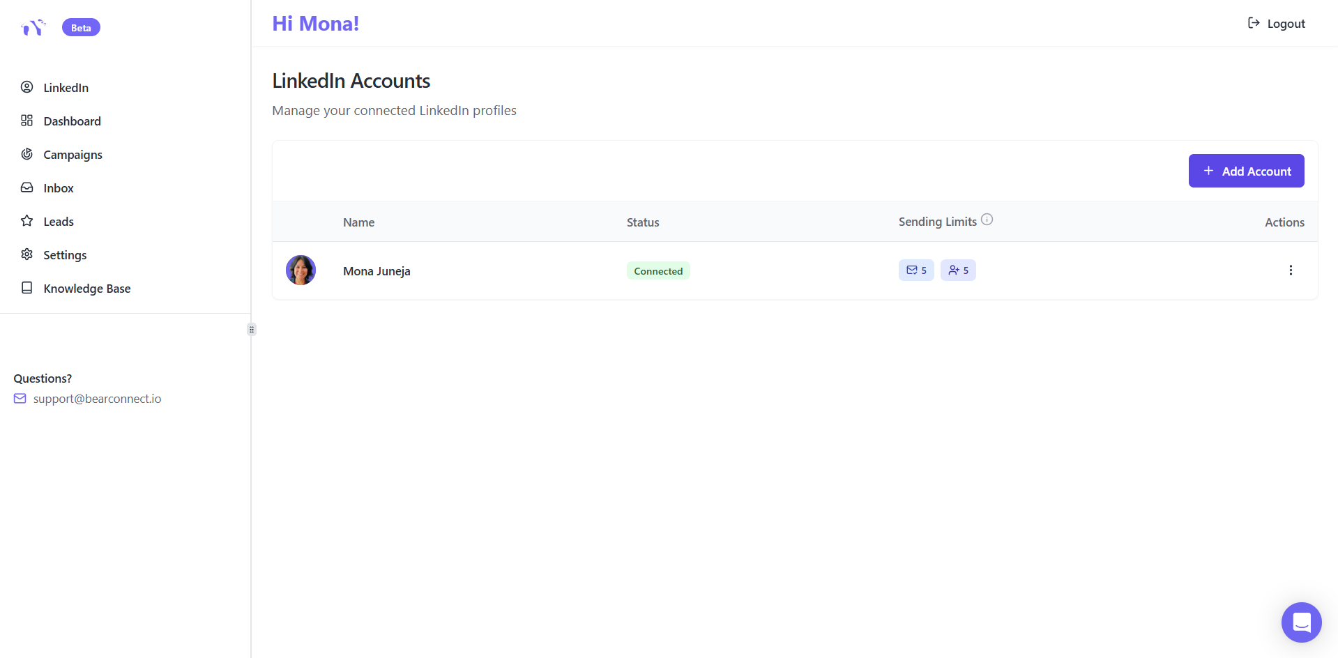 screenshot of Bearconnect