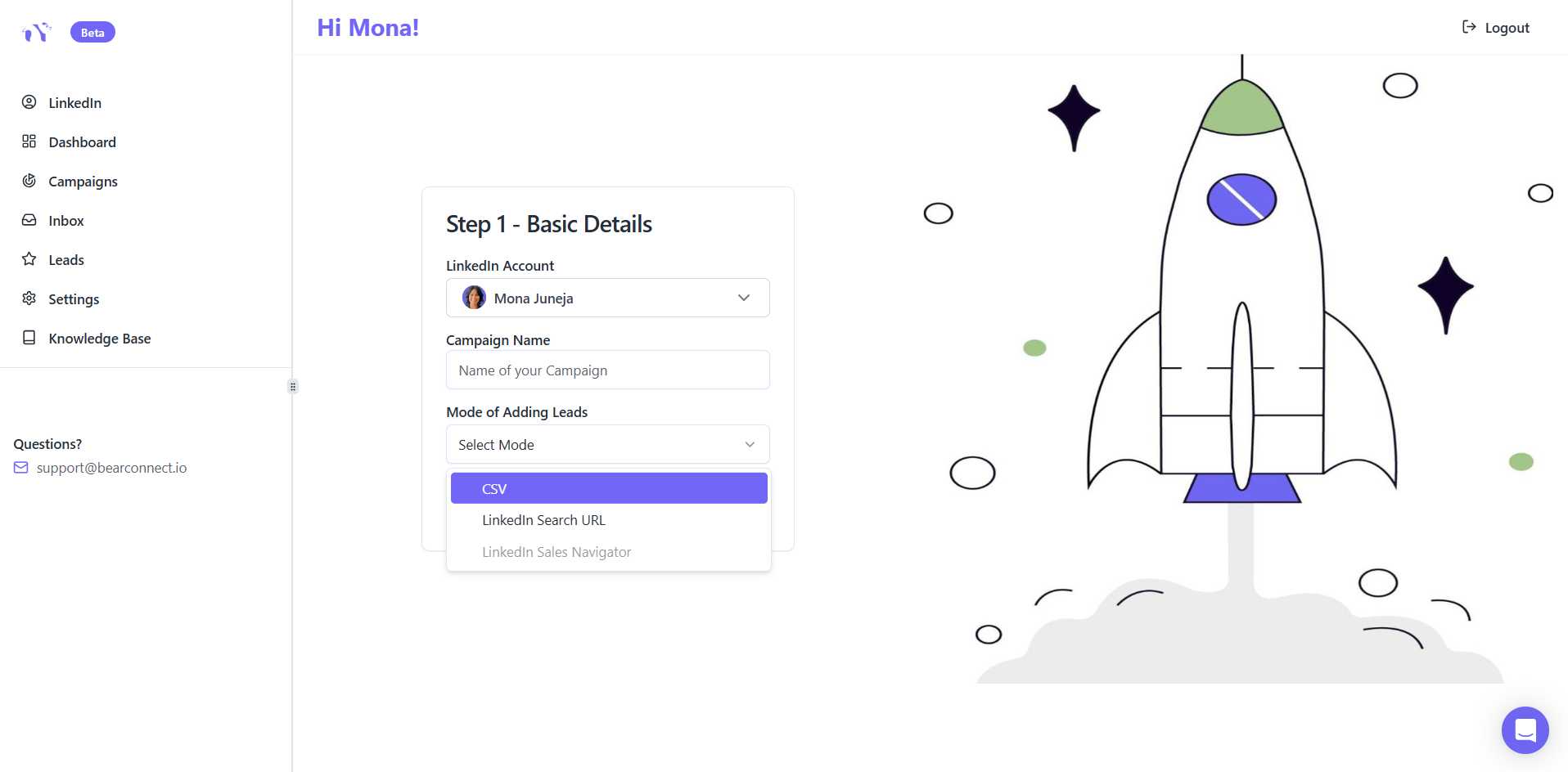 screenshot of Bearconnect