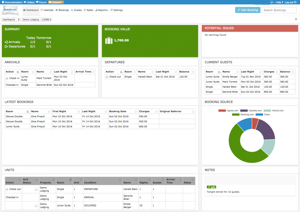 screenshot of Beds24