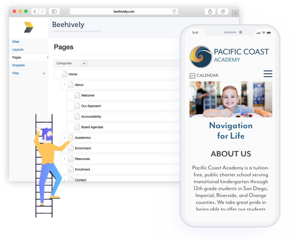 screenshot of Beehively