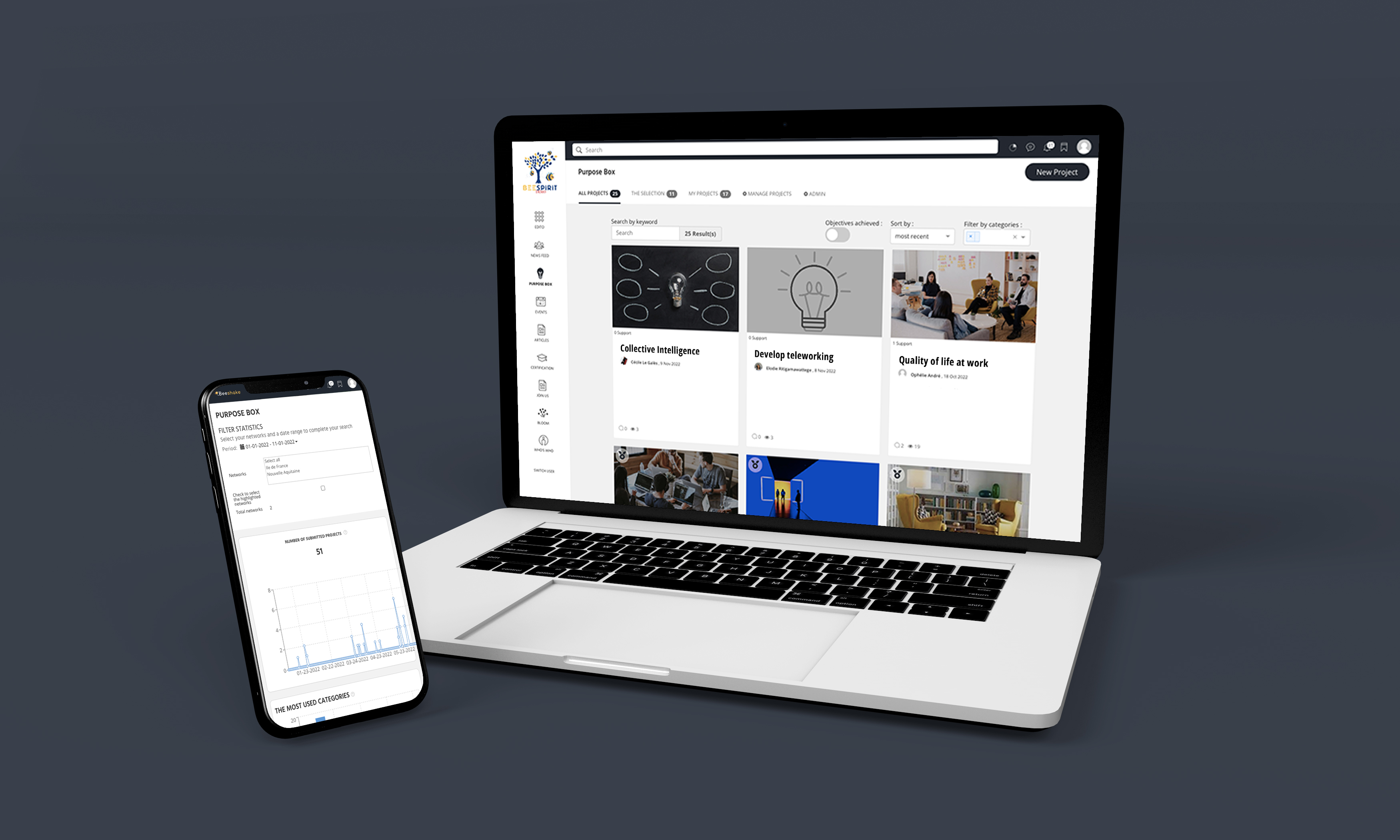 screenshot of Beeshake