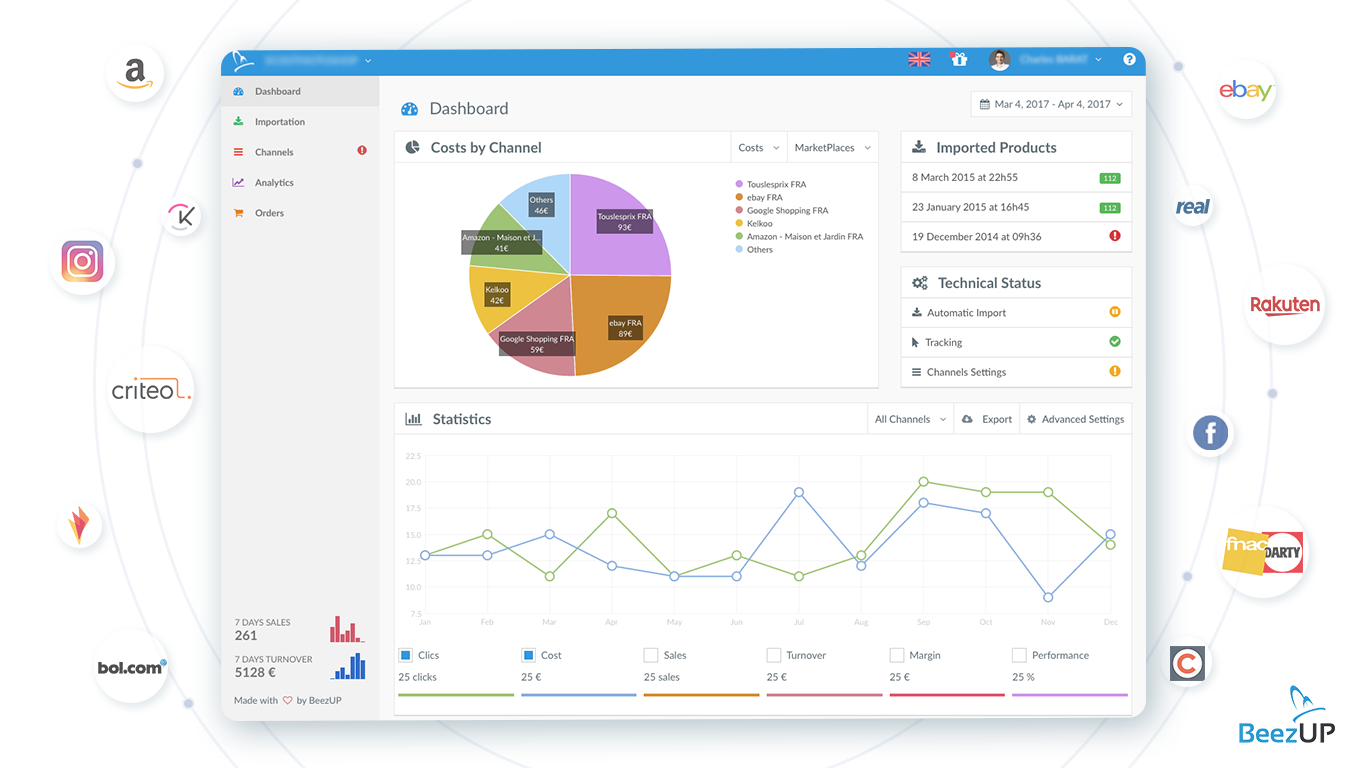 screenshot of BeezUP