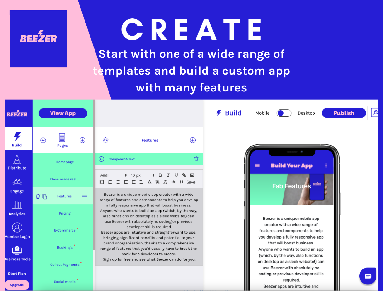 screenshot of Beezer