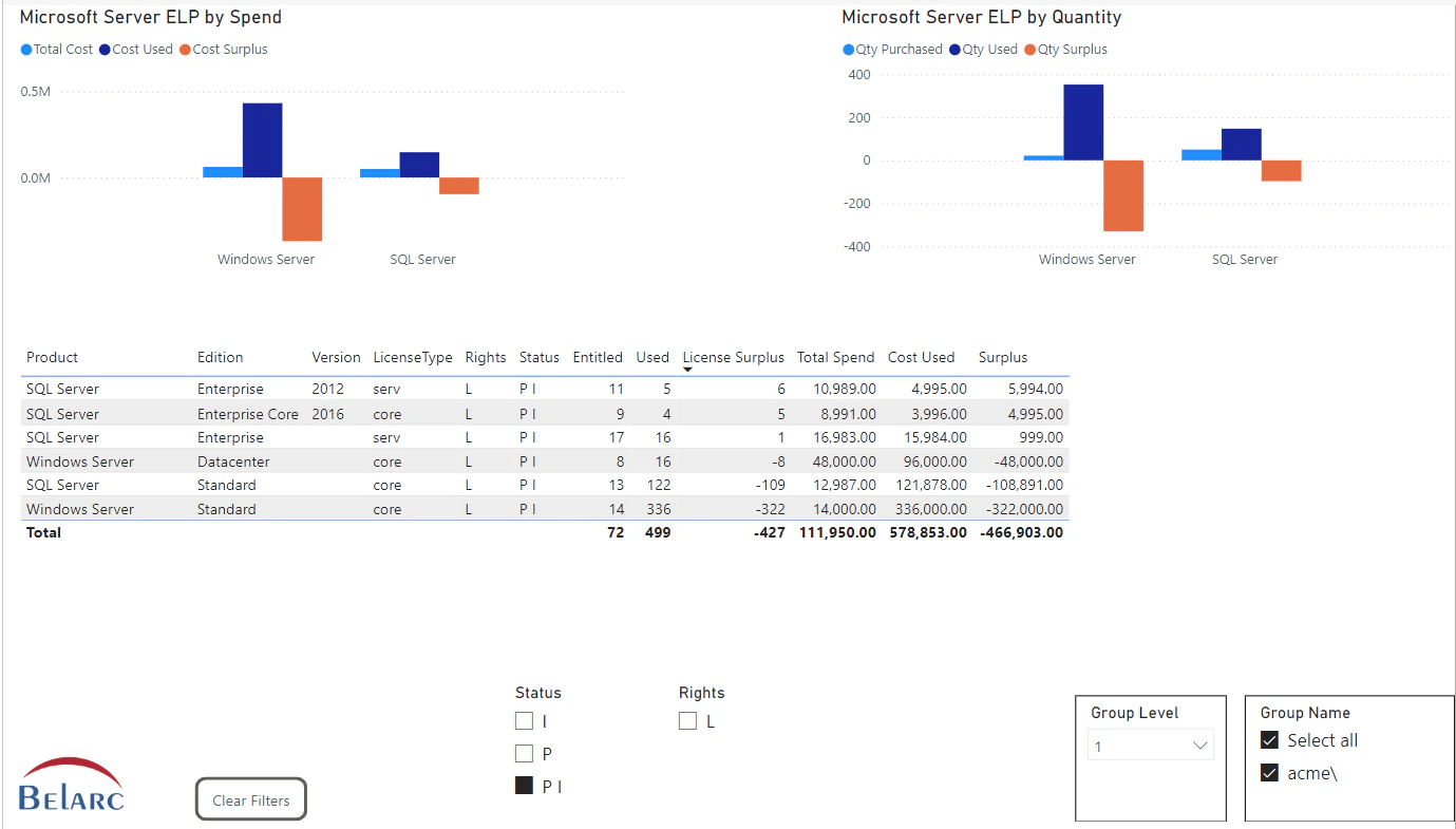 screenshot of BelManage