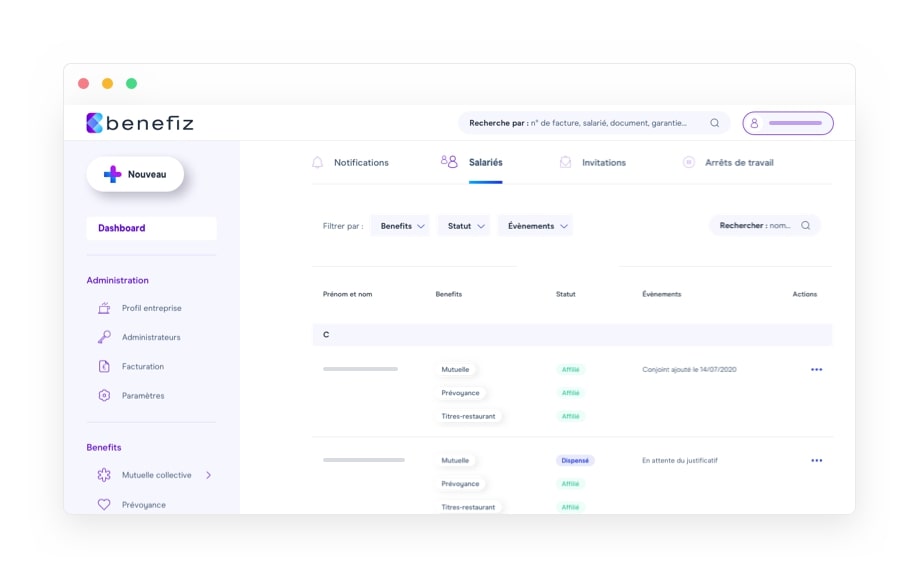 screenshot of Benefiz