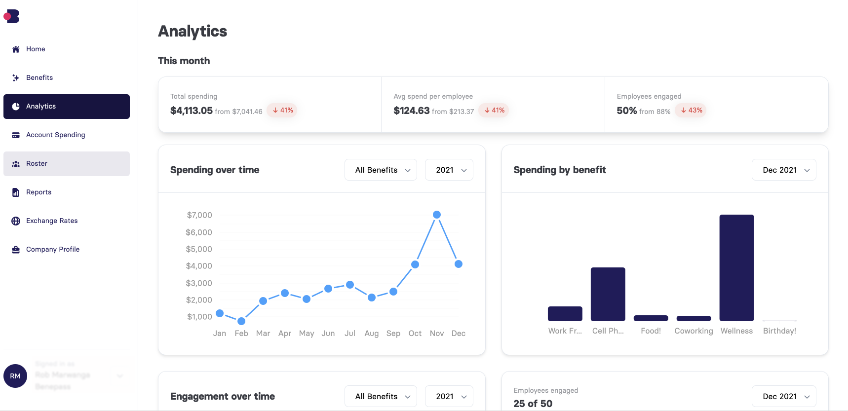 screenshot of Benepass