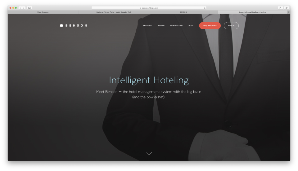 screenshot of Benson