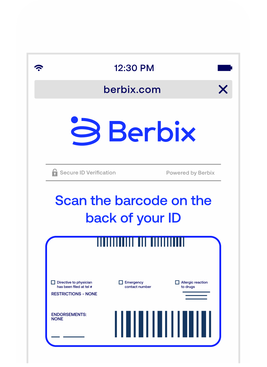 screenshot of Berbix