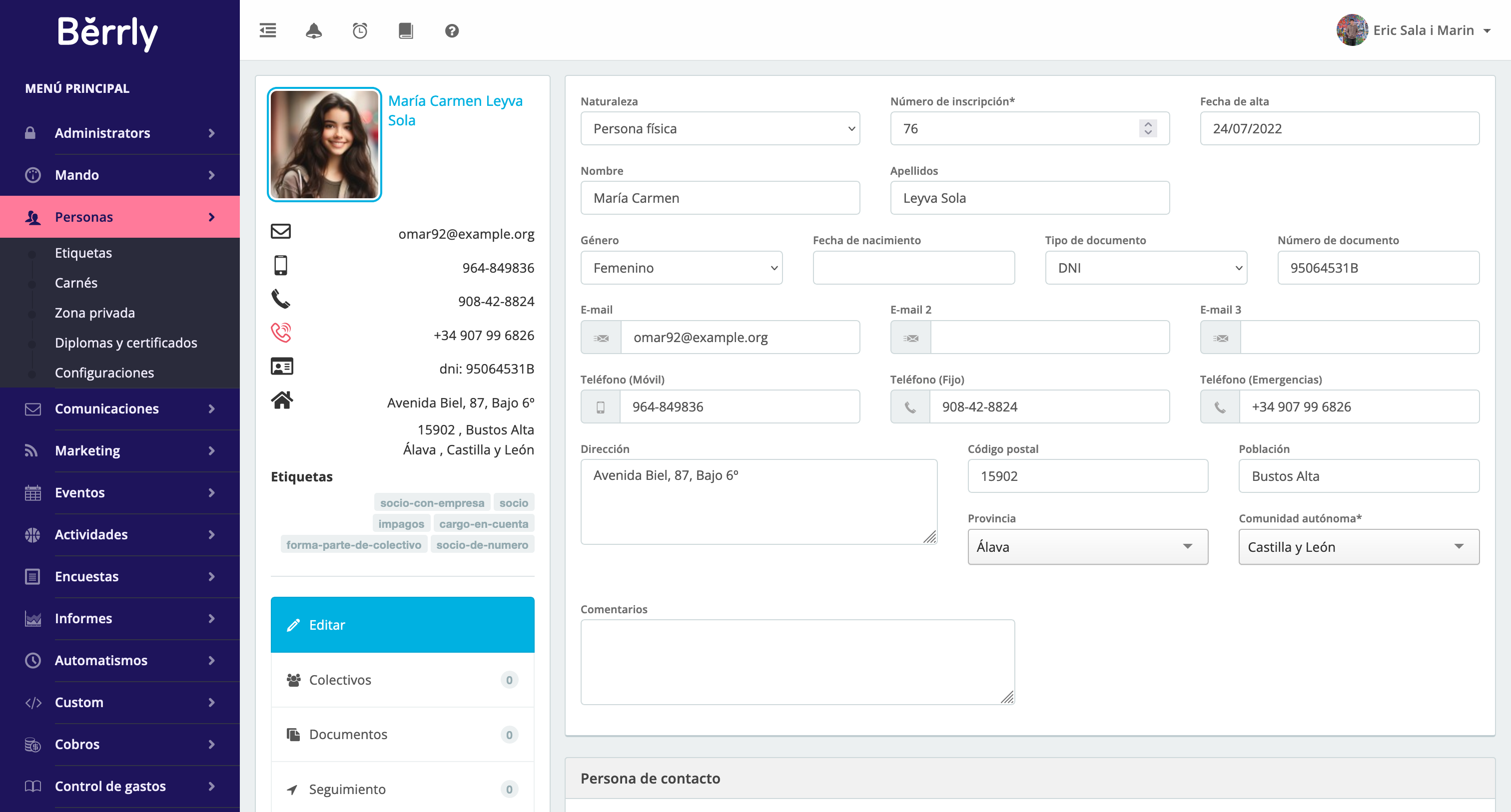 screenshot of Berrly