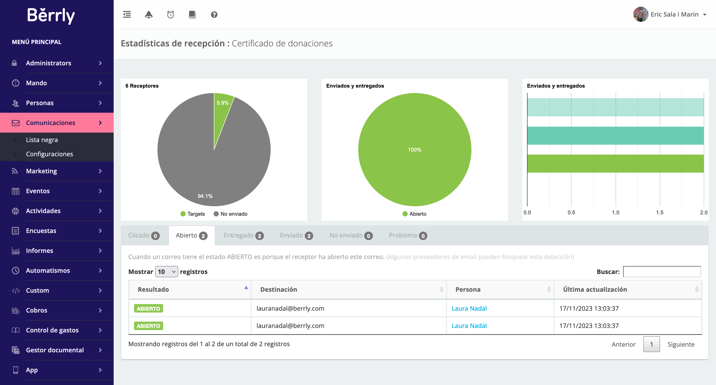 screenshot of Berrly