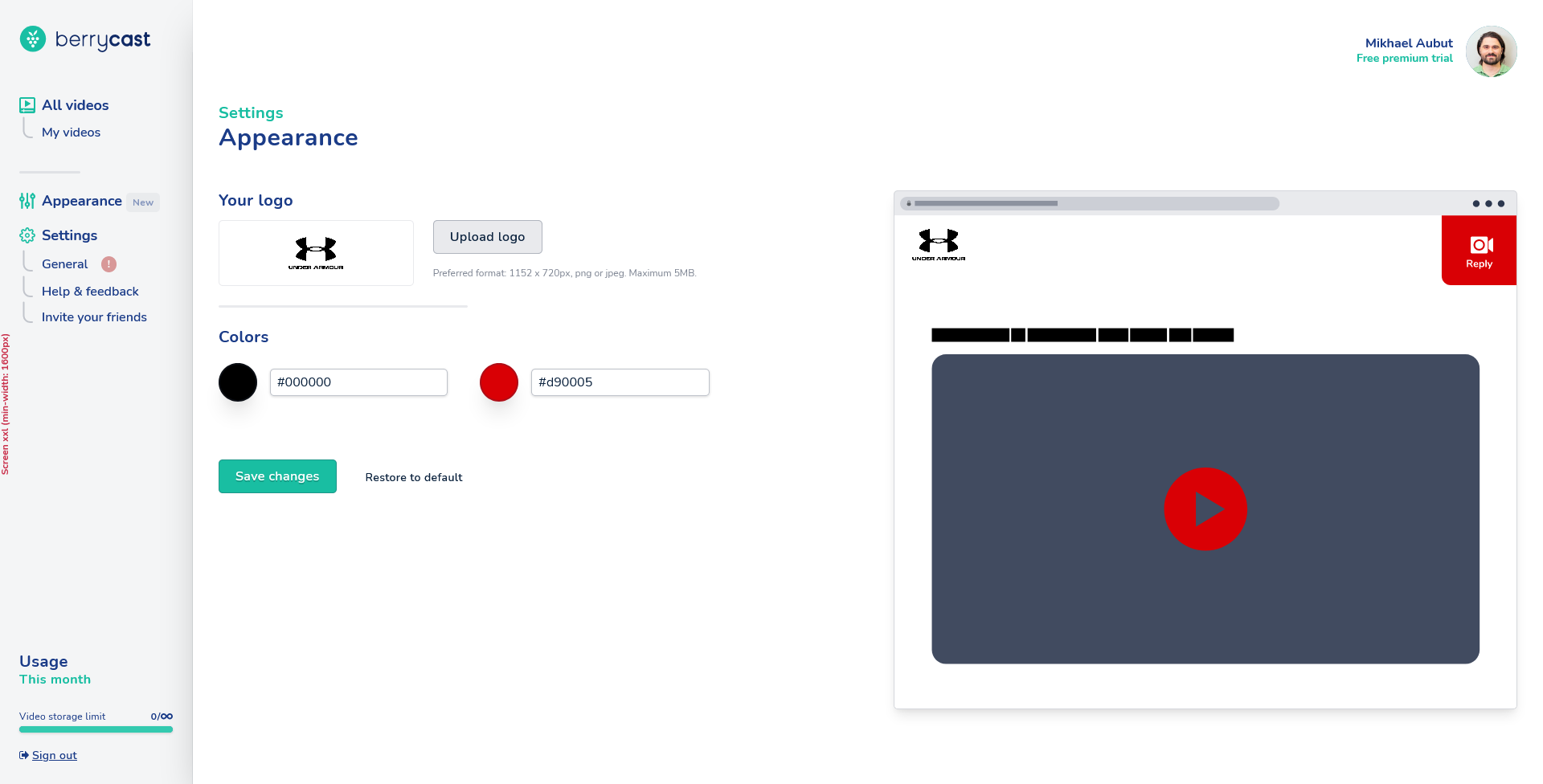 screenshot of Berrycast