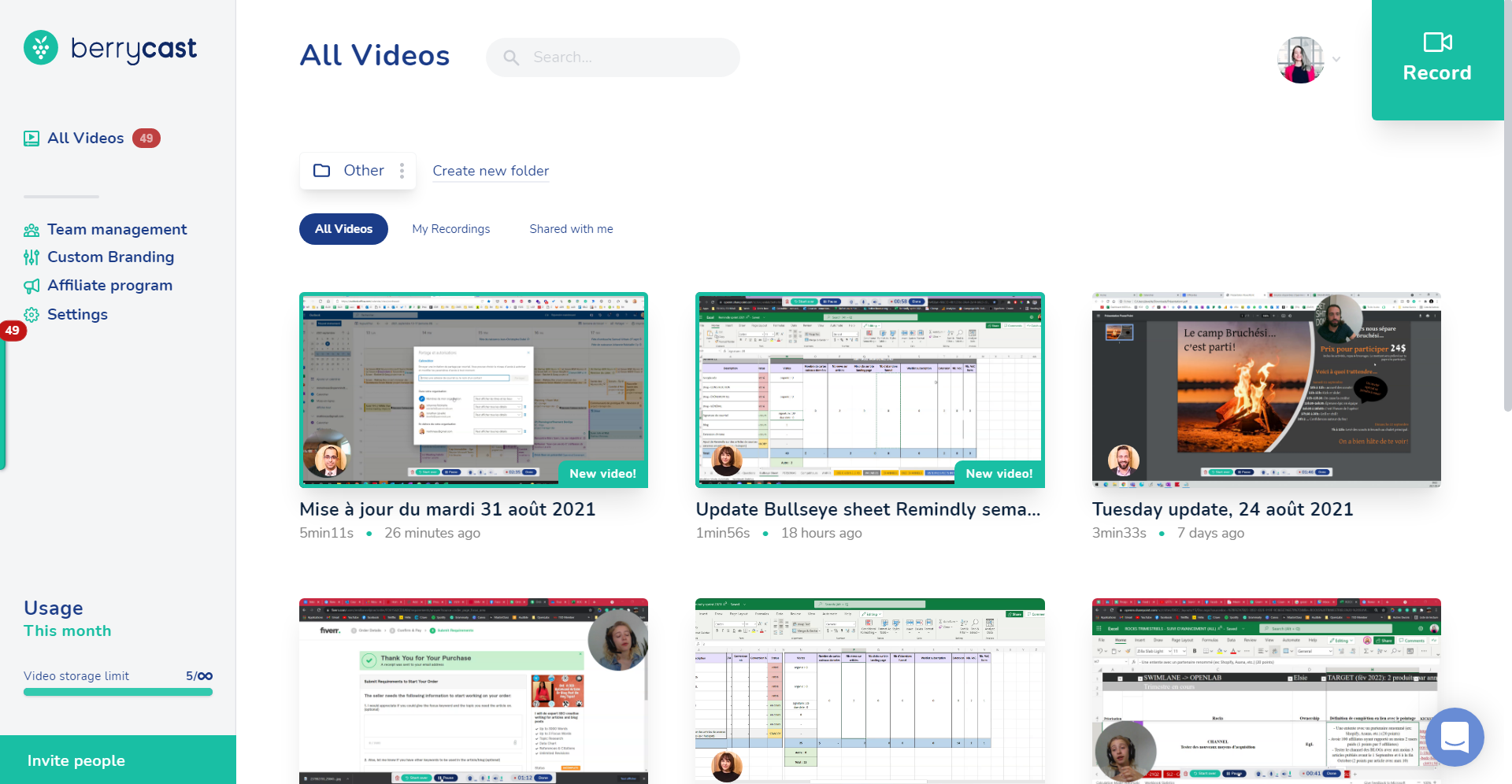 screenshot of Berrycast