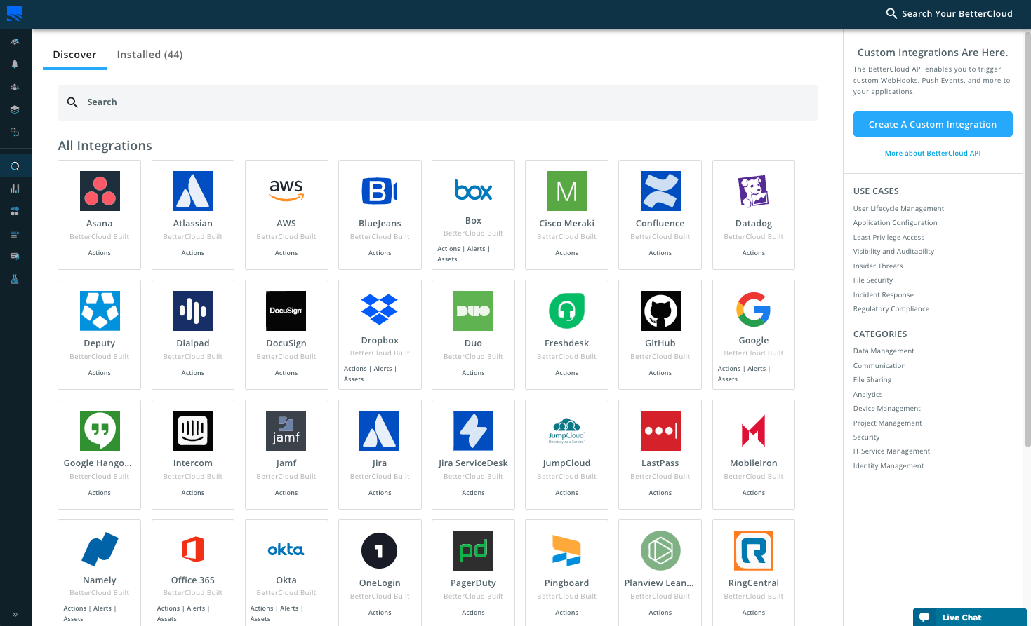 screenshot of BetterCloud