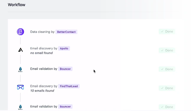 screenshot of BetterContact