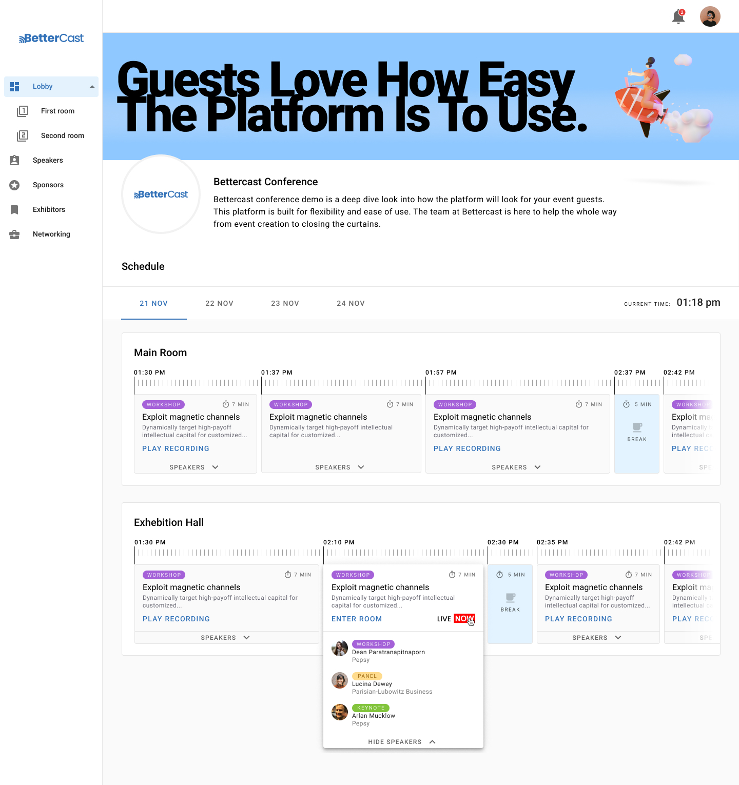 screenshot of Bettercast