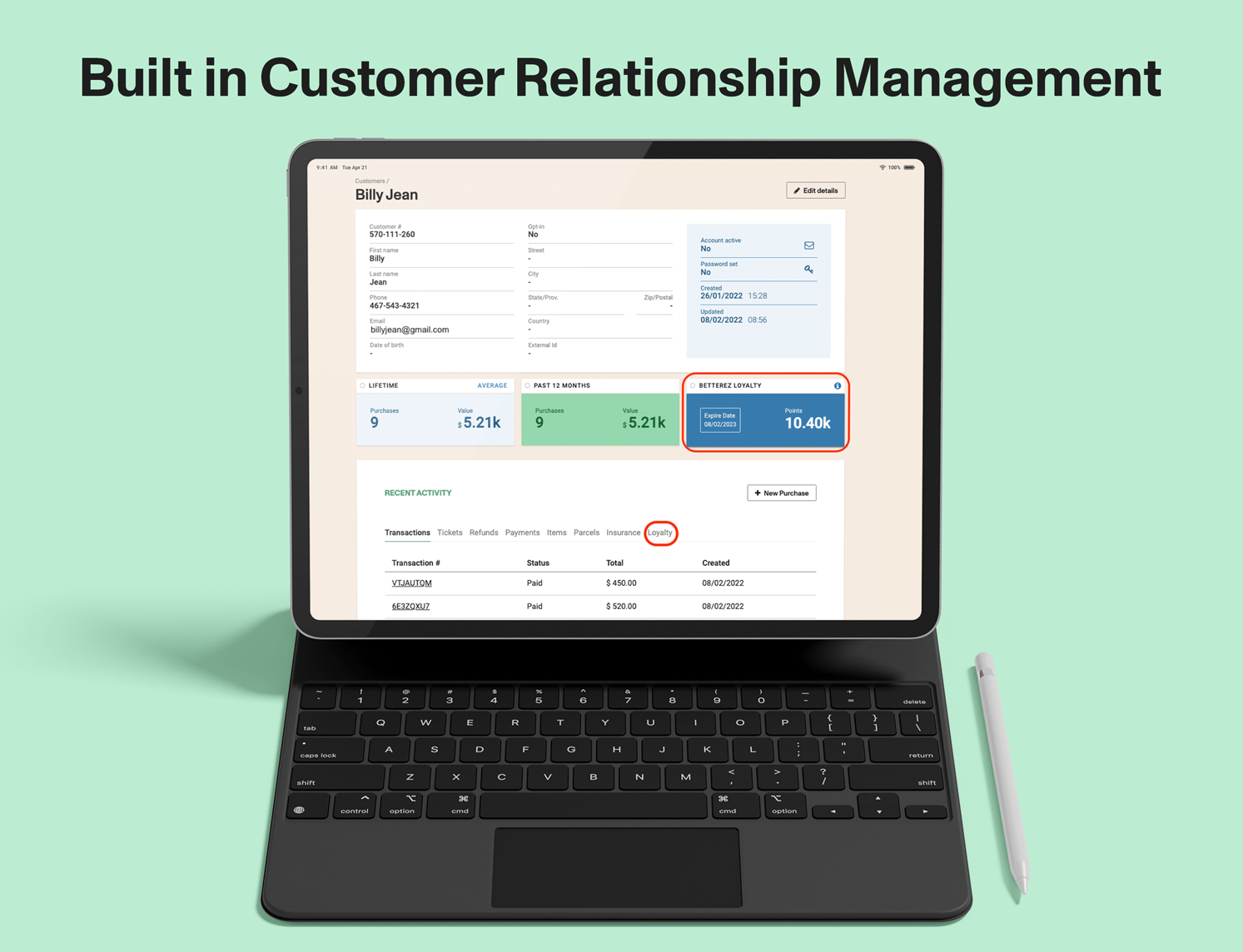 screenshot of Betterez