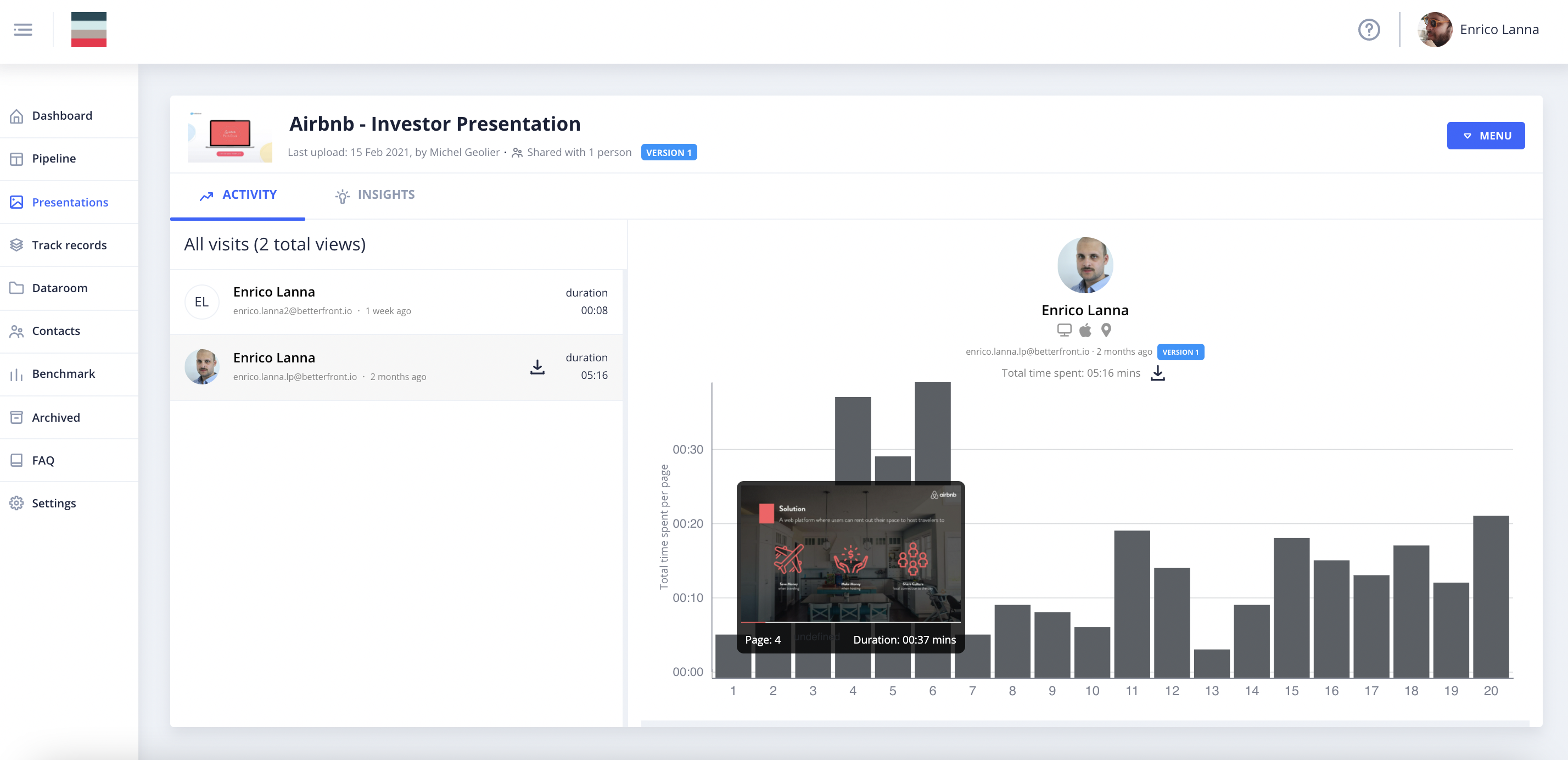 screenshot of Betterfront