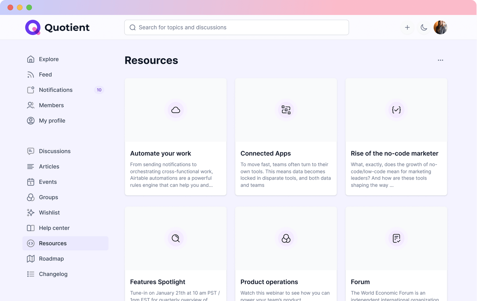 screenshot of Bettermode