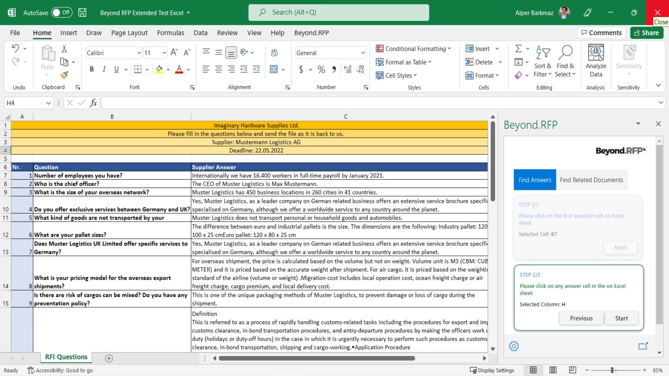 screenshot of Beyond.RFP